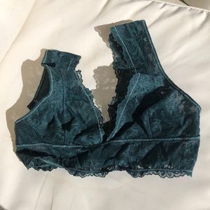 Free People Bralette in emerald color